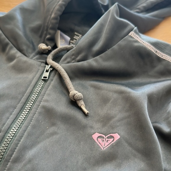 Roxy gray Zip-Up Hoodie girls L 12/14 - Picture 2 of 3